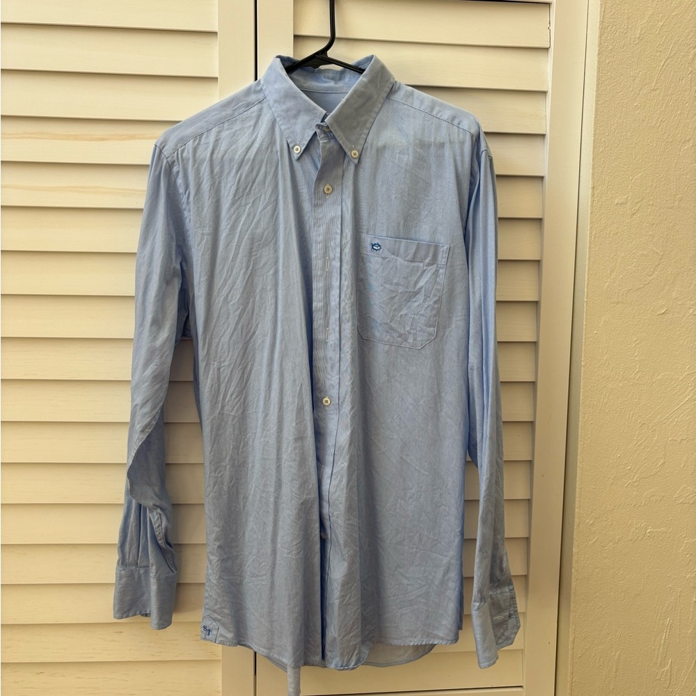 Southern Tide Classic Blue Button Down Shirt Medium